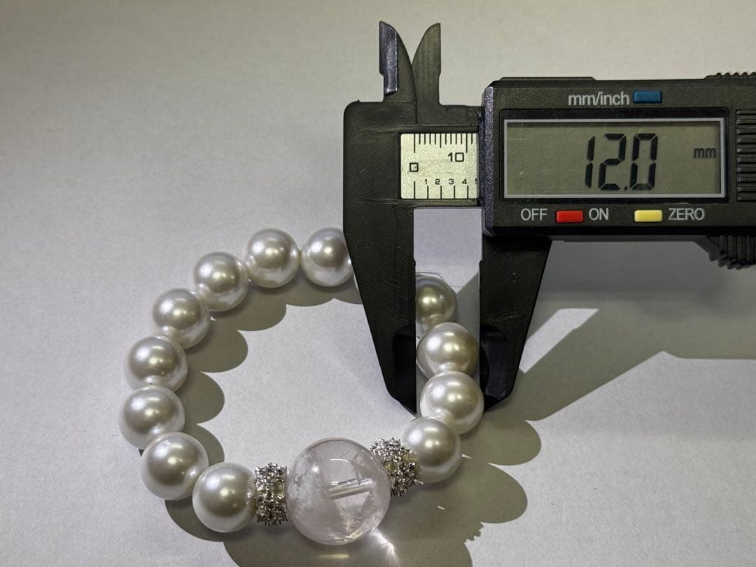 天然クリスタル×パール ブレスレット