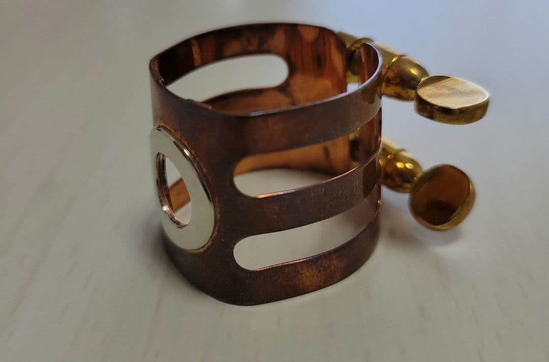 WOOD STONE Copper(アルト·セルマー·ラバー用)　リガチャー