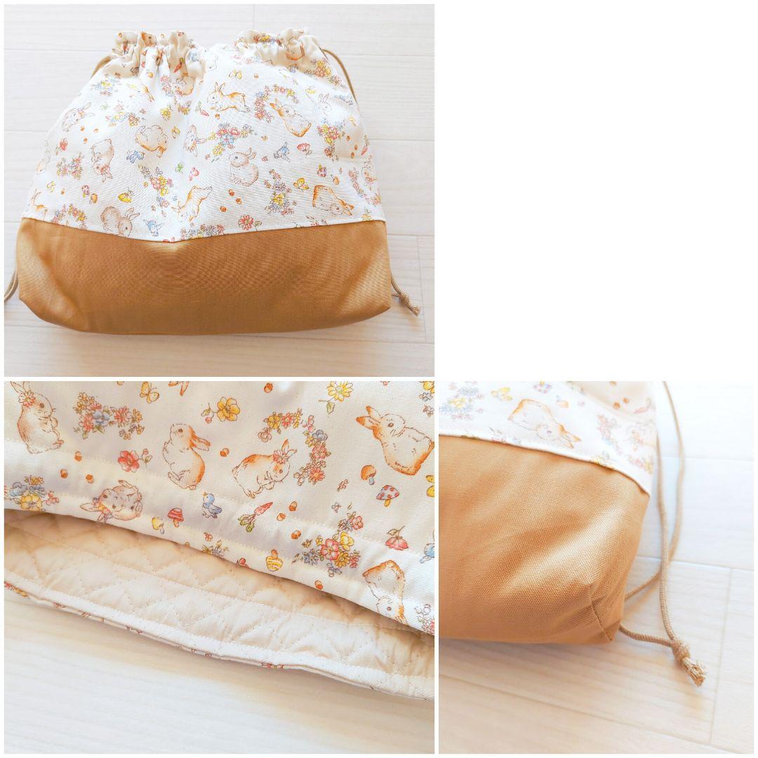 入学 ハンドメイド レッスンバッグ お着替え袋 靴袋 女の子 うさぎ