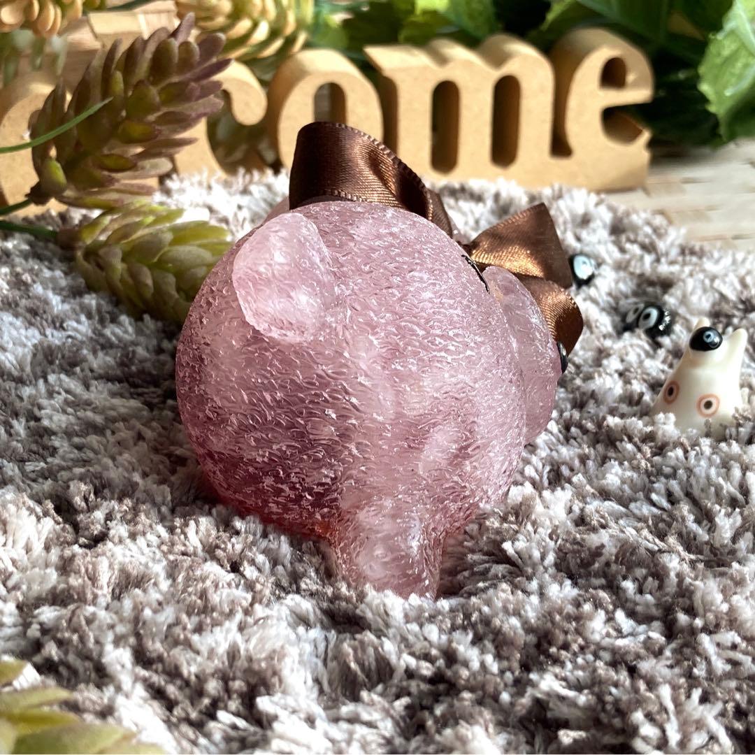 チムにん様お取り置き❤️優しい クマちゃん！桜色R1 オルゴナイト