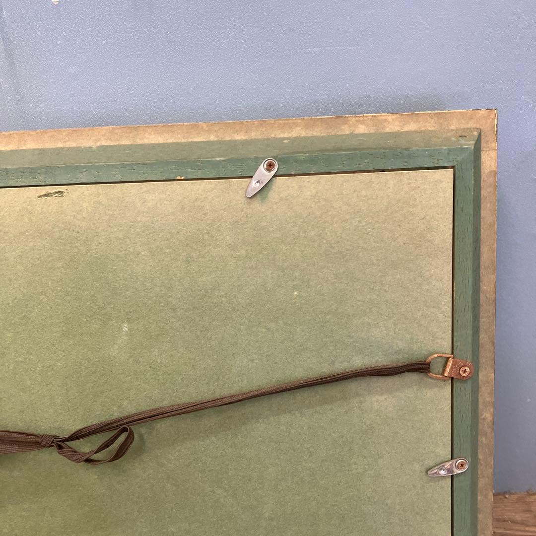 静物画 油彩画 「果物と花瓶」 サイン入り 額装 豪華額縁 アート 絵画