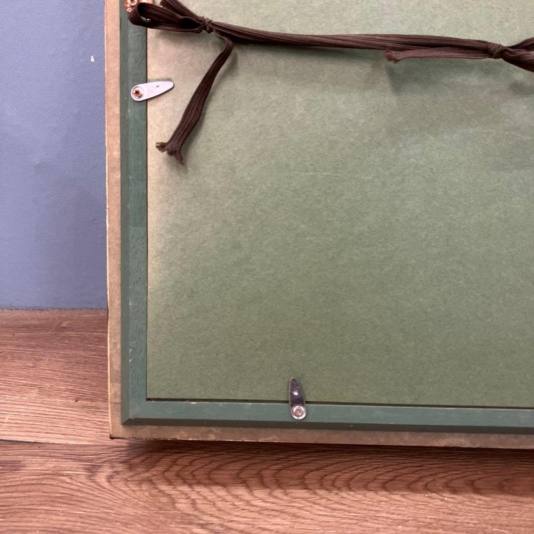 静物画 油彩画 「果物と花瓶」 サイン入り 額装 豪華額縁 アート 絵画