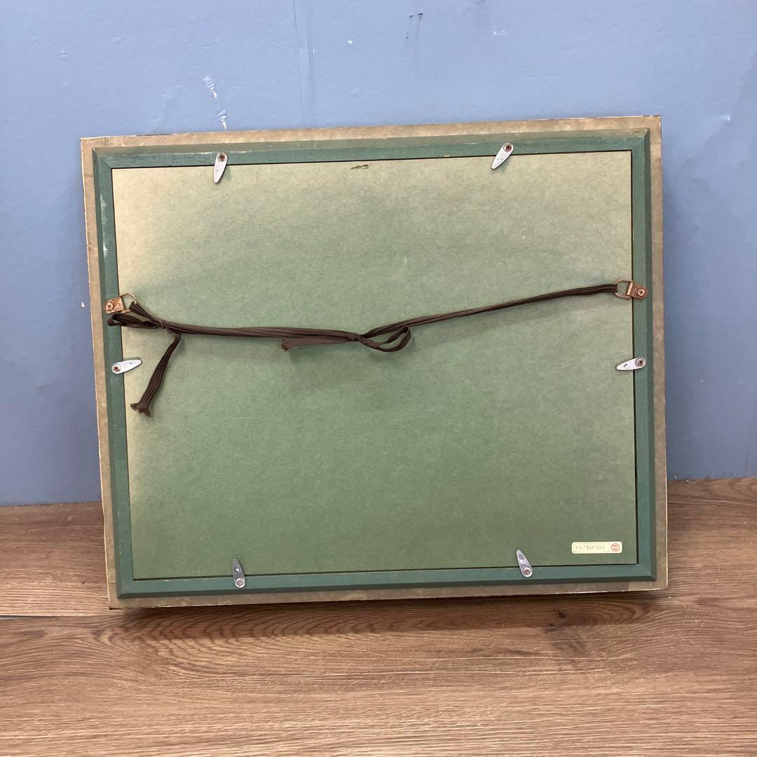 静物画 油彩画 「果物と花瓶」 サイン入り 額装 豪華額縁 アート 絵画