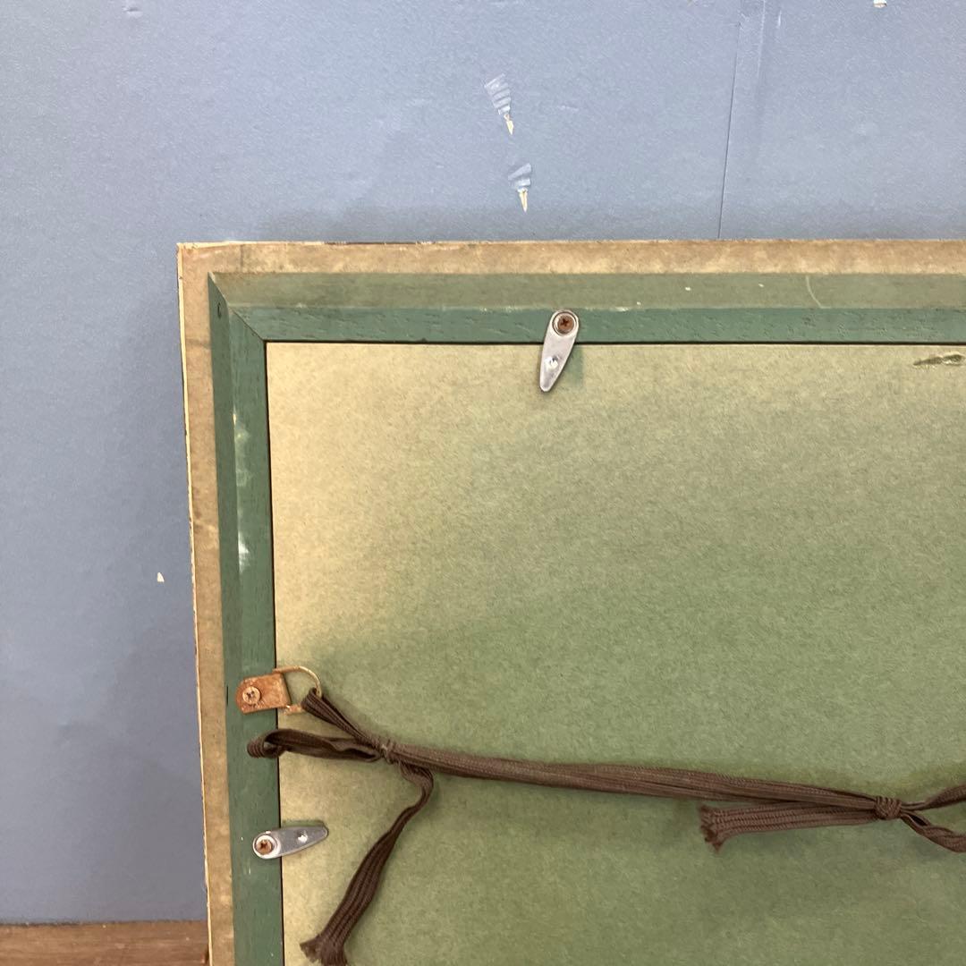 静物画 油彩画 「果物と花瓶」 サイン入り 額装 豪華額縁 アート 絵画