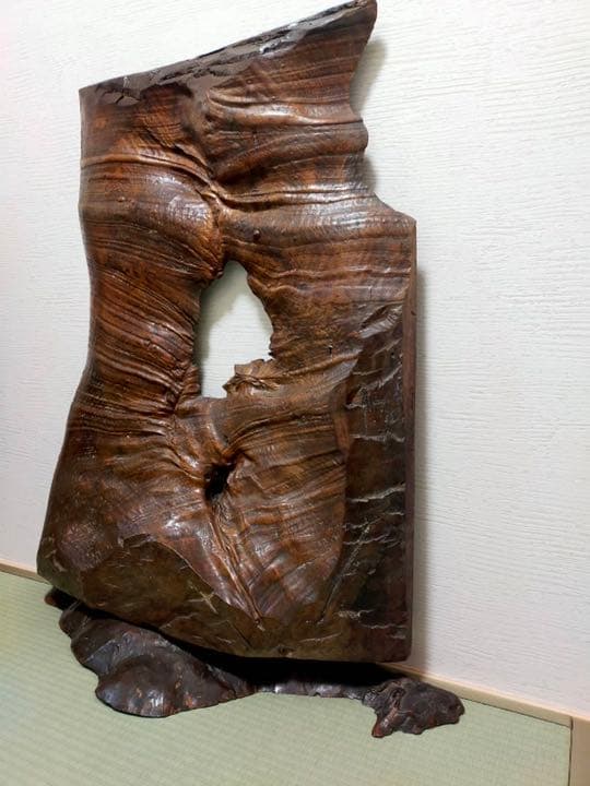 衝立　一枚板　天然木　アンティーク　桜　民芸品