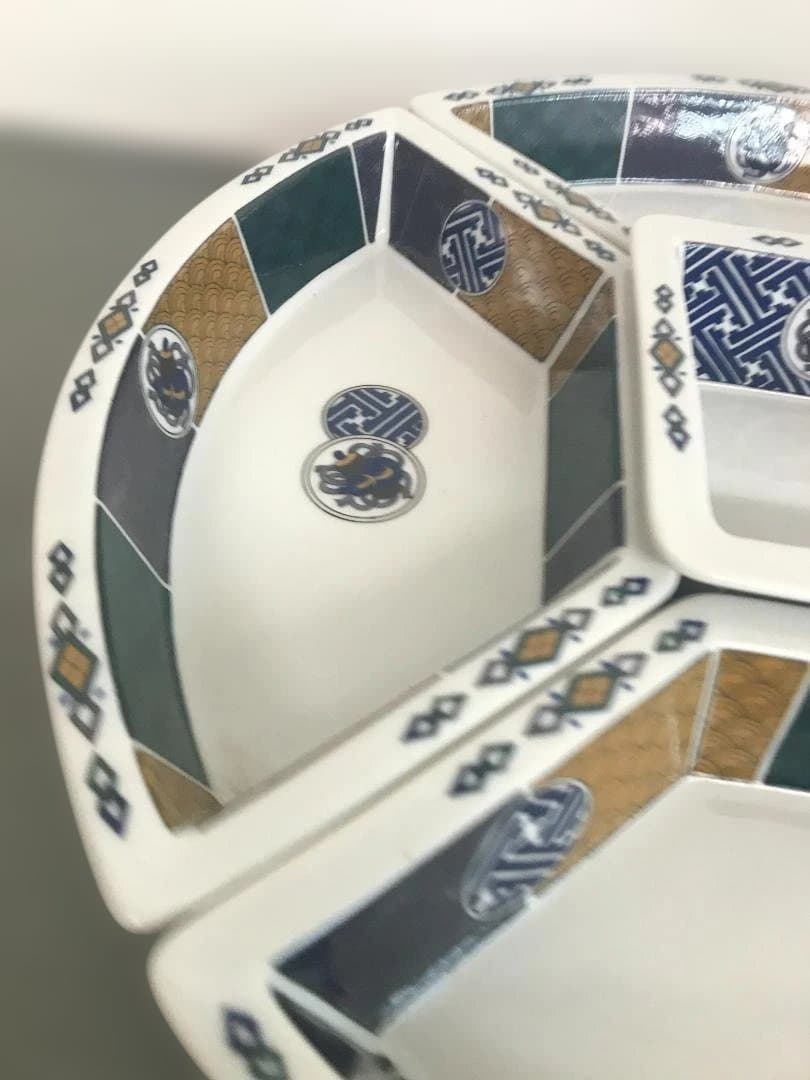 新品未使用　有田焼　九谷風情　オードブルセット　箱なし