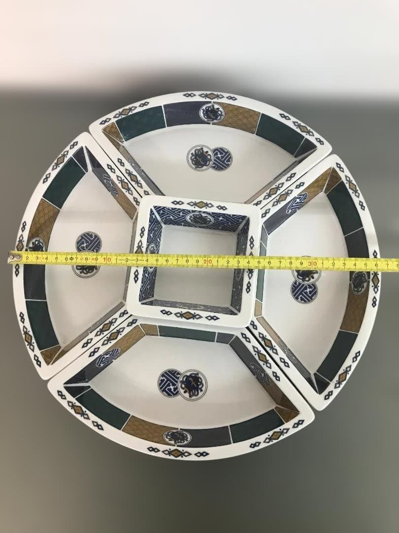 新品未使用　有田焼　九谷風情　オードブルセット　箱なし