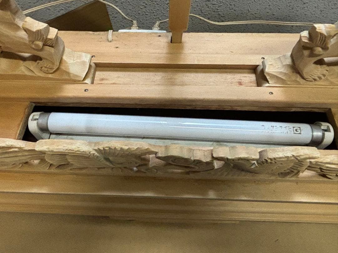 木製狛犬灯籠　台付