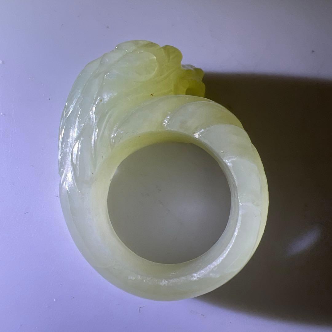 白砡　龍彫指輪　9g 東Y8-0113☆2F