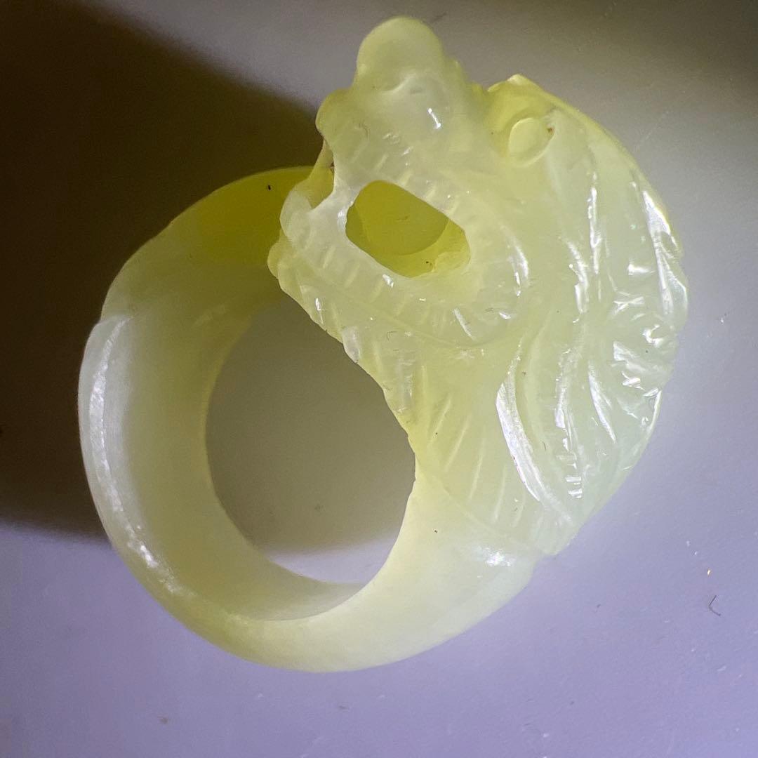 白砡　龍彫指輪　9g 東Y8-0113☆2F