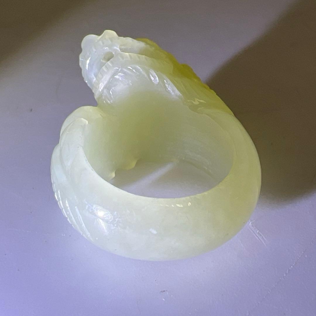 白砡　龍彫指輪　9g 東Y8-0113☆2F