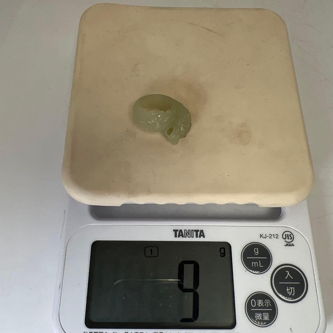 白砡　龍彫指輪　9g 東Y8-0113☆2F