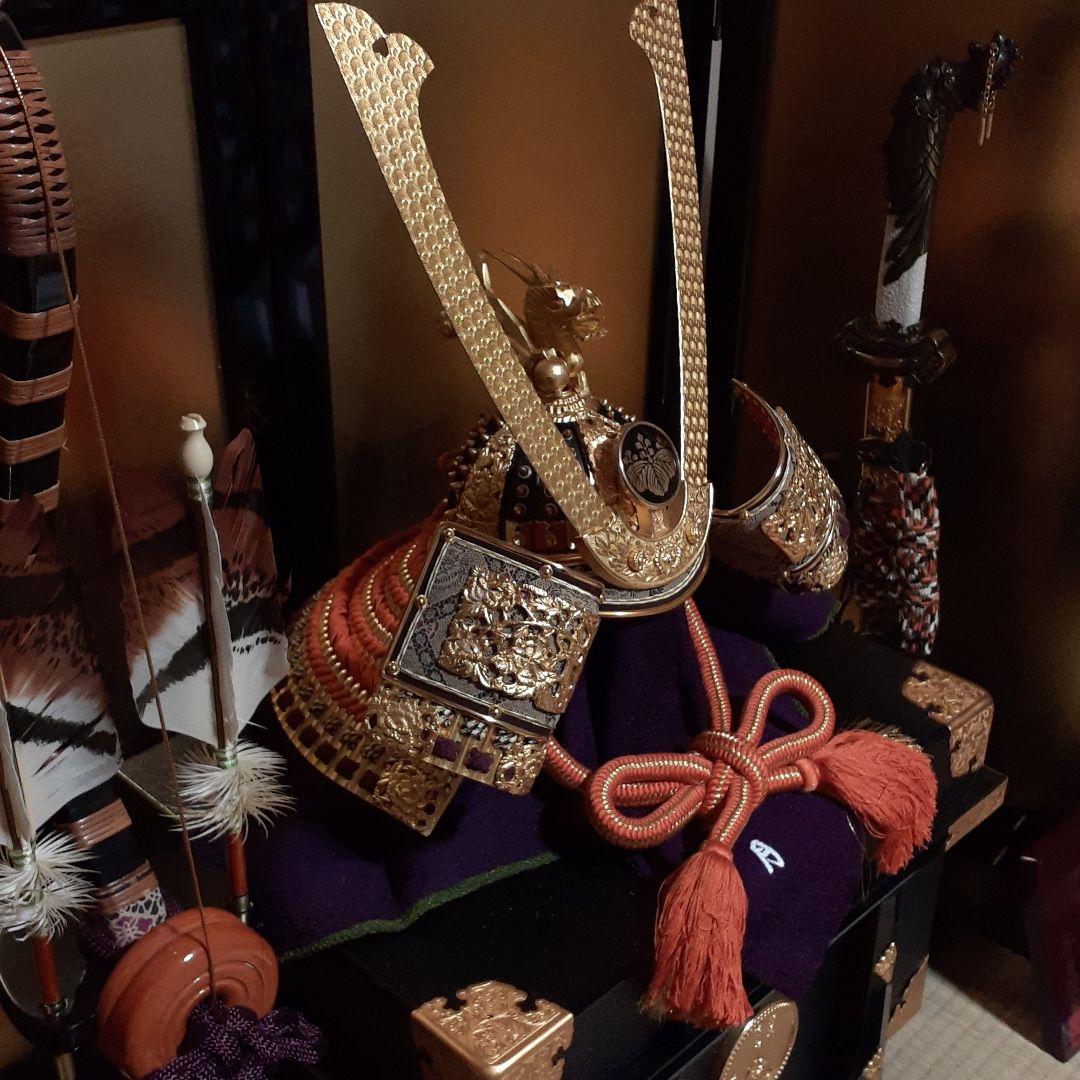 鎧兜の秀月、五月人形、子供の日、中古美品、定価20～30万円