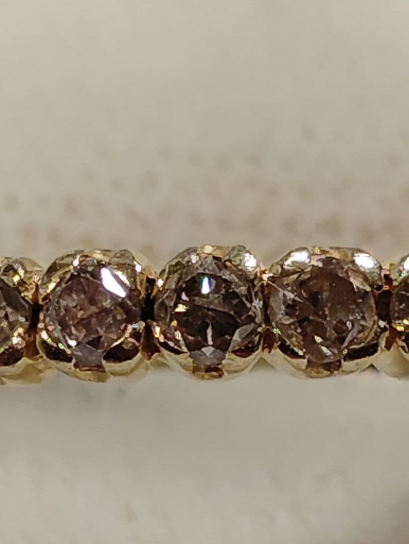 K18 ブラウンダイヤ 1.0ct エタニティリング 約2.5g ヴィンテージ
