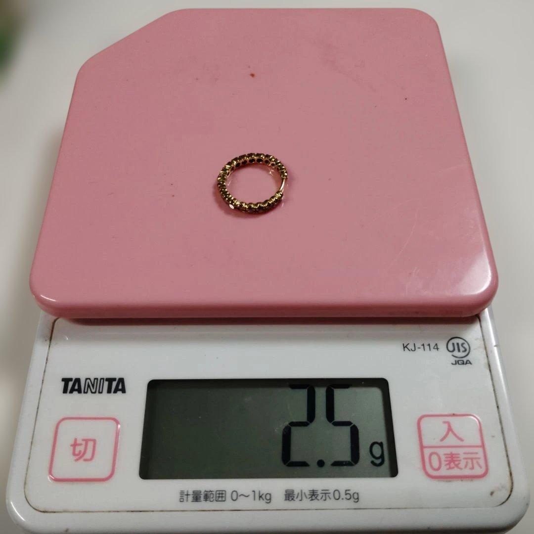 K18 ブラウンダイヤ 1.0ct エタニティリング 約2.5g ヴィンテージ