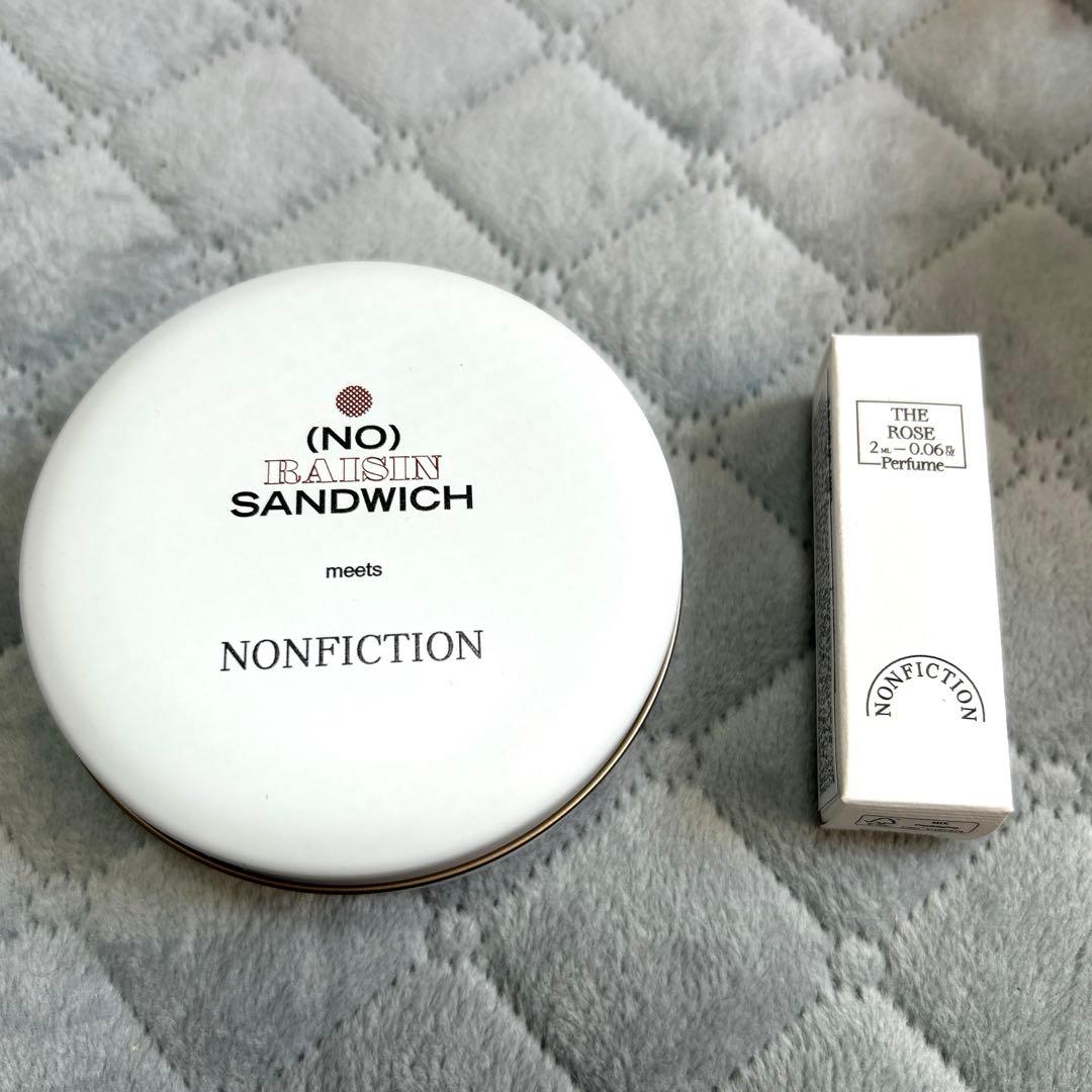 ノーレーズンサンドイッチ キャラメルくま NONFICTION 缶 パフューム