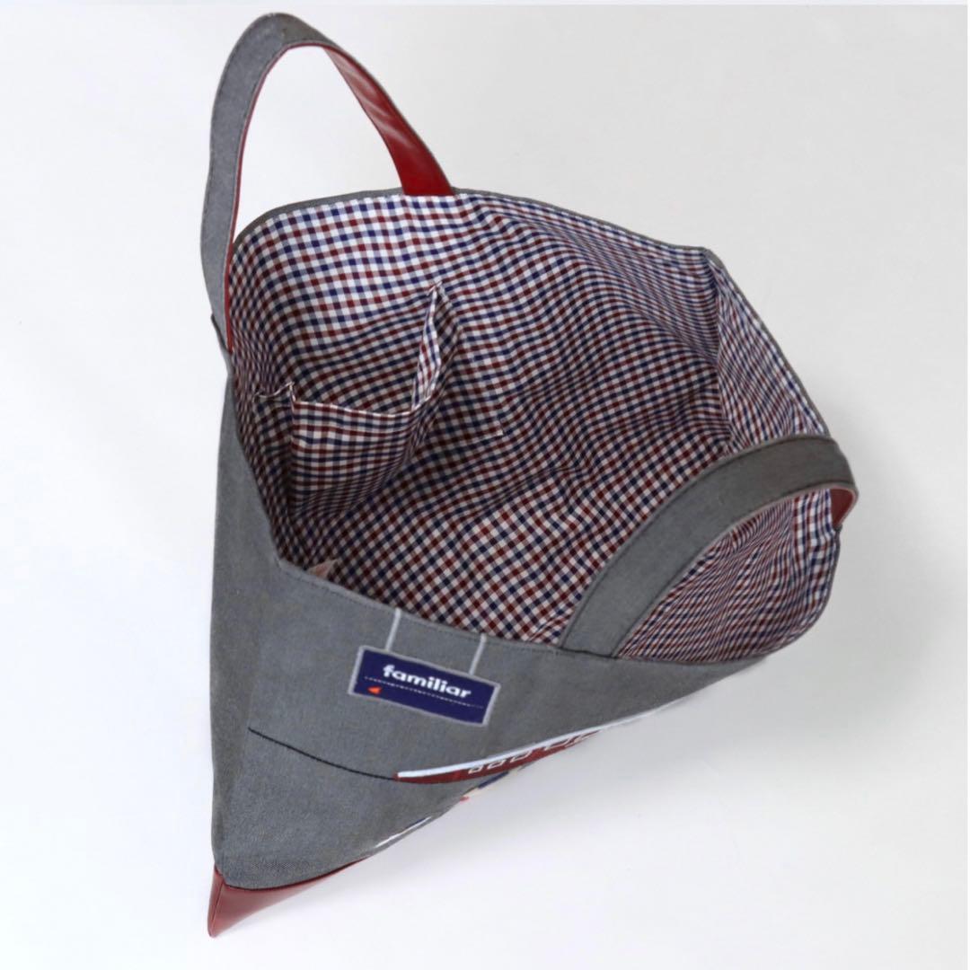 familiar×阪急電車 デニムバッグ レッスンバッグ