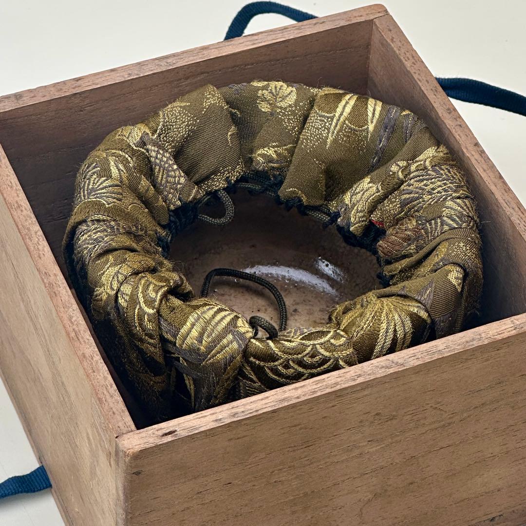 絵唐津 茶碗 仕覆付 共箱 茶道具 江戸時代