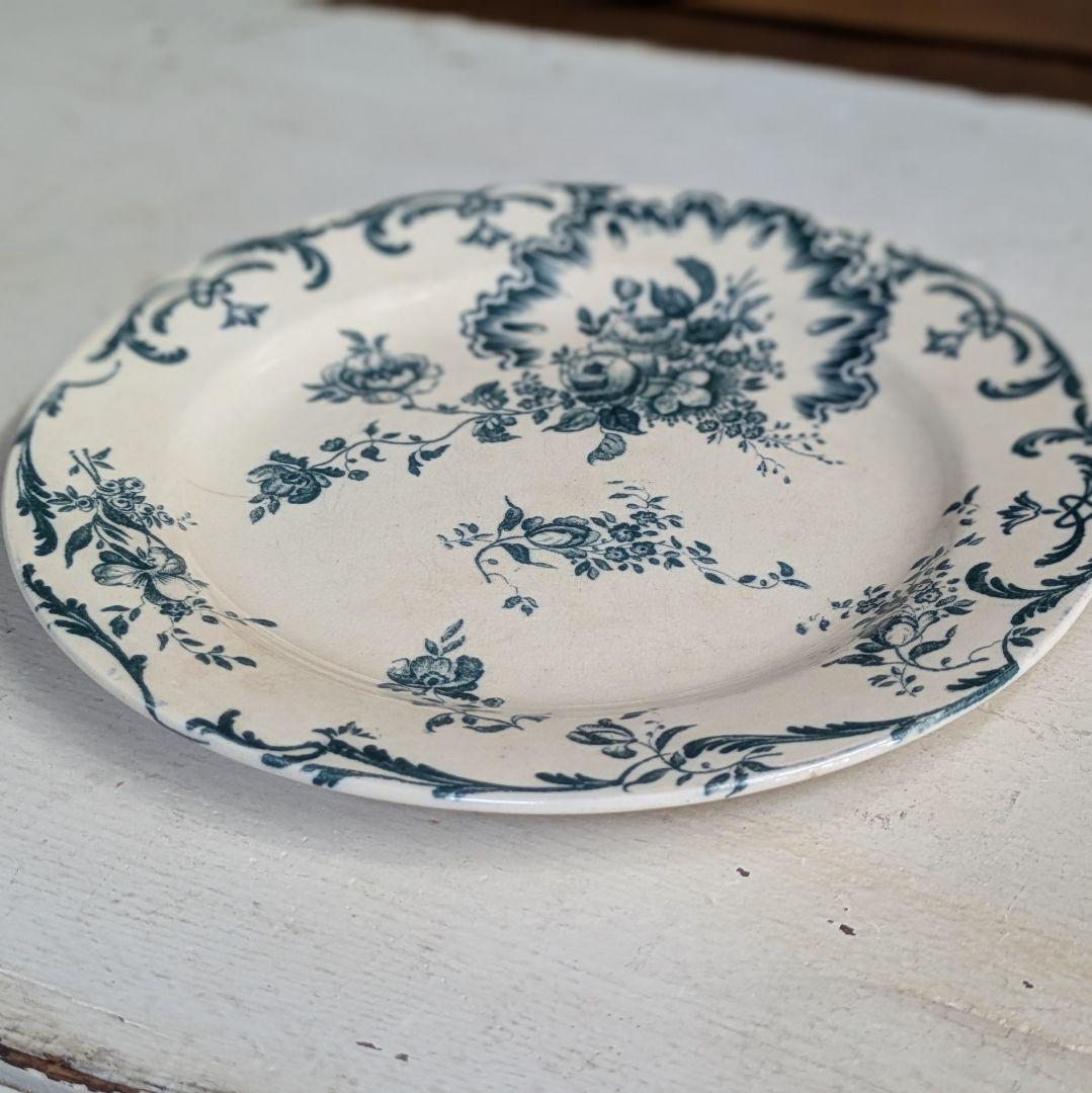 フランスアンティーク　プレート ジュールヴィエイヤールボルドー ルーヴシエンヌB