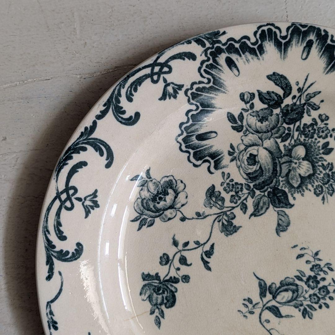 フランスアンティーク　プレート ジュールヴィエイヤールボルドー ルーヴシエンヌB