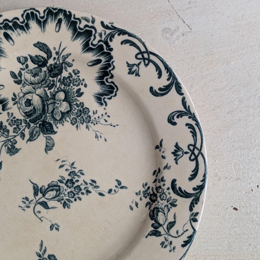 フランスアンティーク　プレート ジュールヴィエイヤールボルドー ルーヴシエンヌB