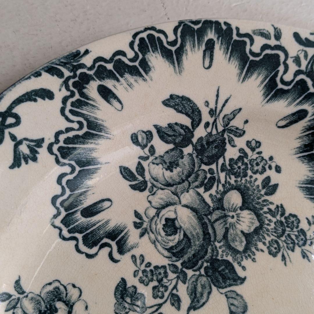 フランスアンティーク　プレート ジュールヴィエイヤールボルドー ルーヴシエンヌB