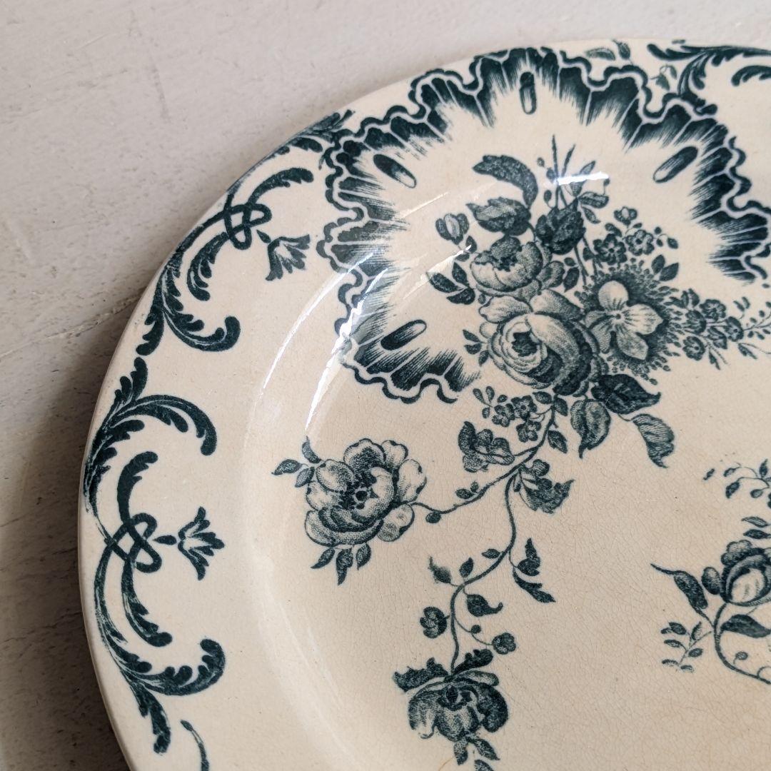 フランスアンティーク　プレート ジュールヴィエイヤールボルドー ルーヴシエンヌB