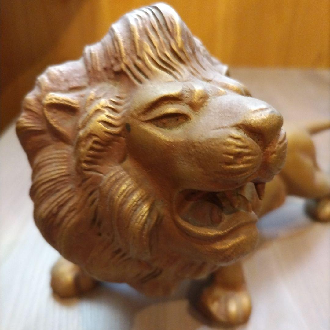古道具　猛獣虎　ブロンズ像　虎の置物　虎　タイガー　骨董品　昭和時代　縁起物