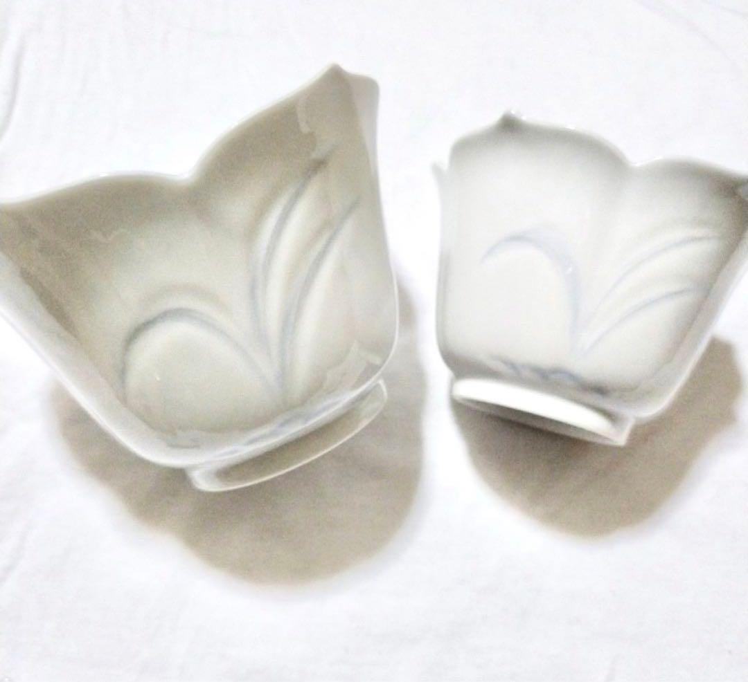 新品未使用 有田焼小鉢 箸置き ホワイト 白 花 和食器 新生活 小皿セット