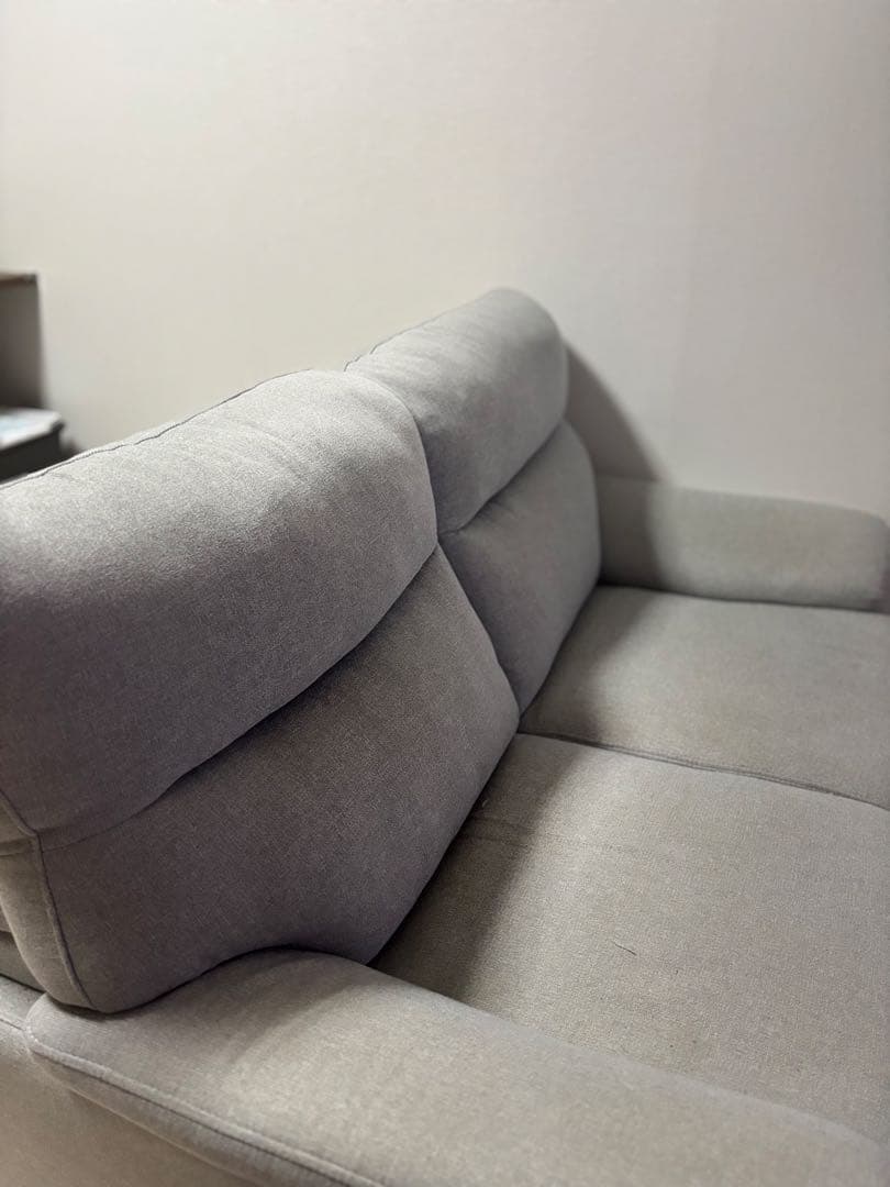 グレー ファブリック 2人掛けソファMK02 KD MO