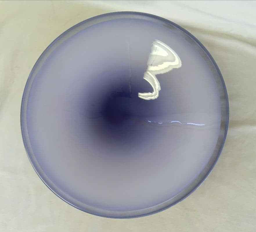 生け花　花器　ガラス製水盤　花入　華道　花瓶　挿花　フラワーベース　水鉢　紫色