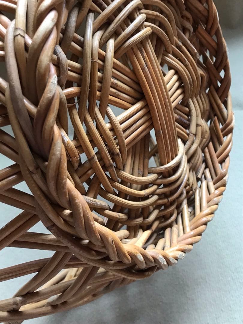 お風呂屋さん脱衣籠②ラタン　昭和レトロ　希少品