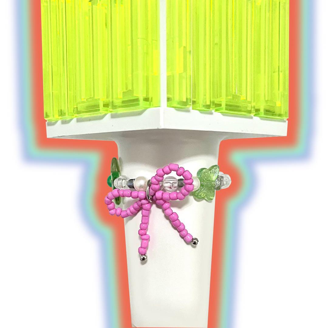 【240109C】ビーズ ペンライトアクセサリー リボン ペンラ 韓国 nct