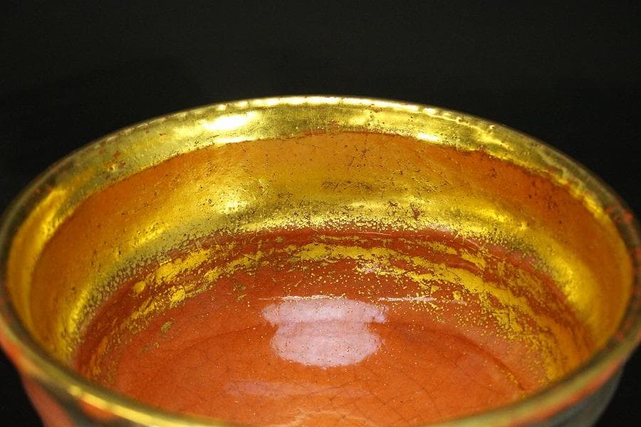 茶道具 嶋台茶碗 松楽造 金銀一双 箱入 725