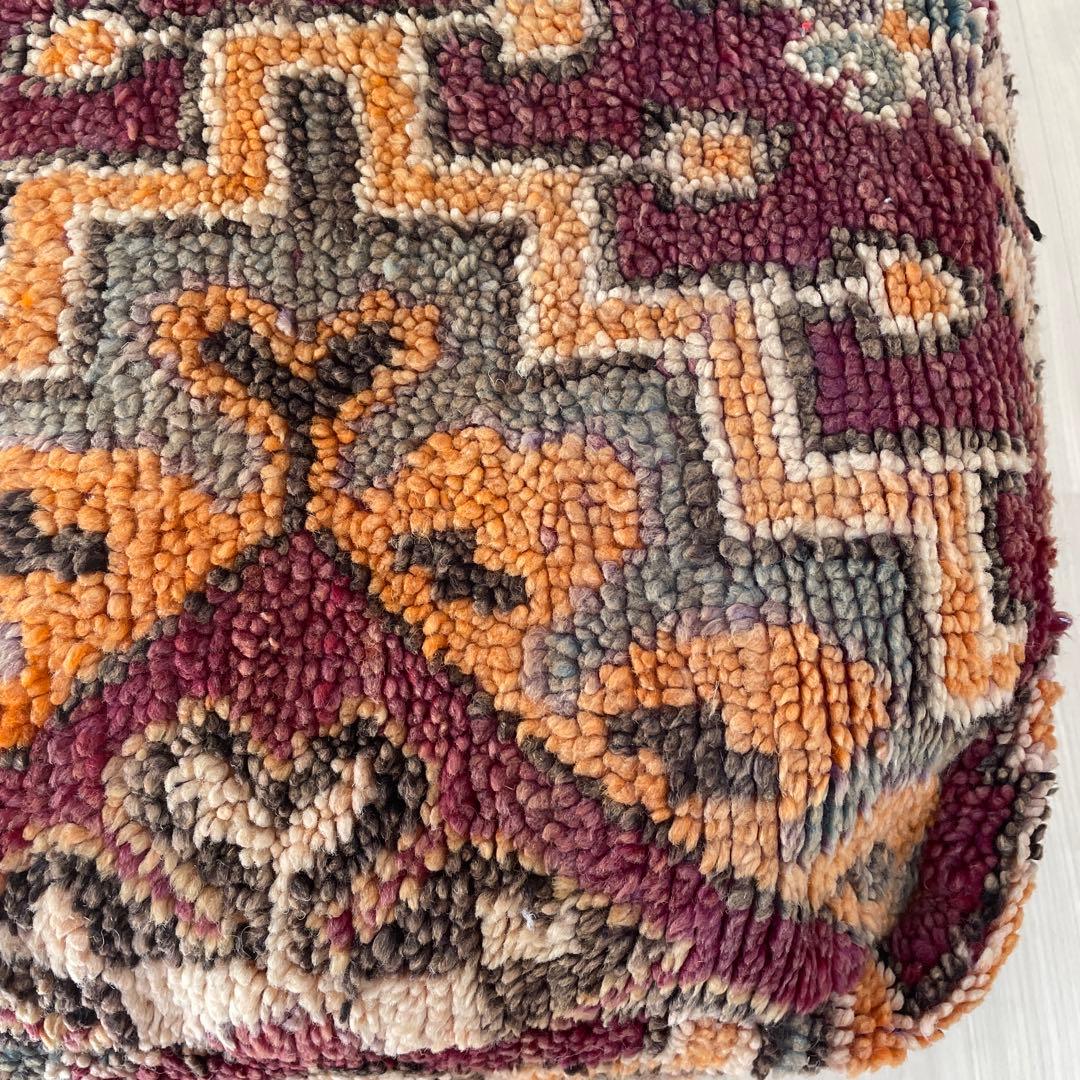 モロッコプフ　プフ　オットマン　クッション　ビンテージ　プシャドラグ　ベルベル