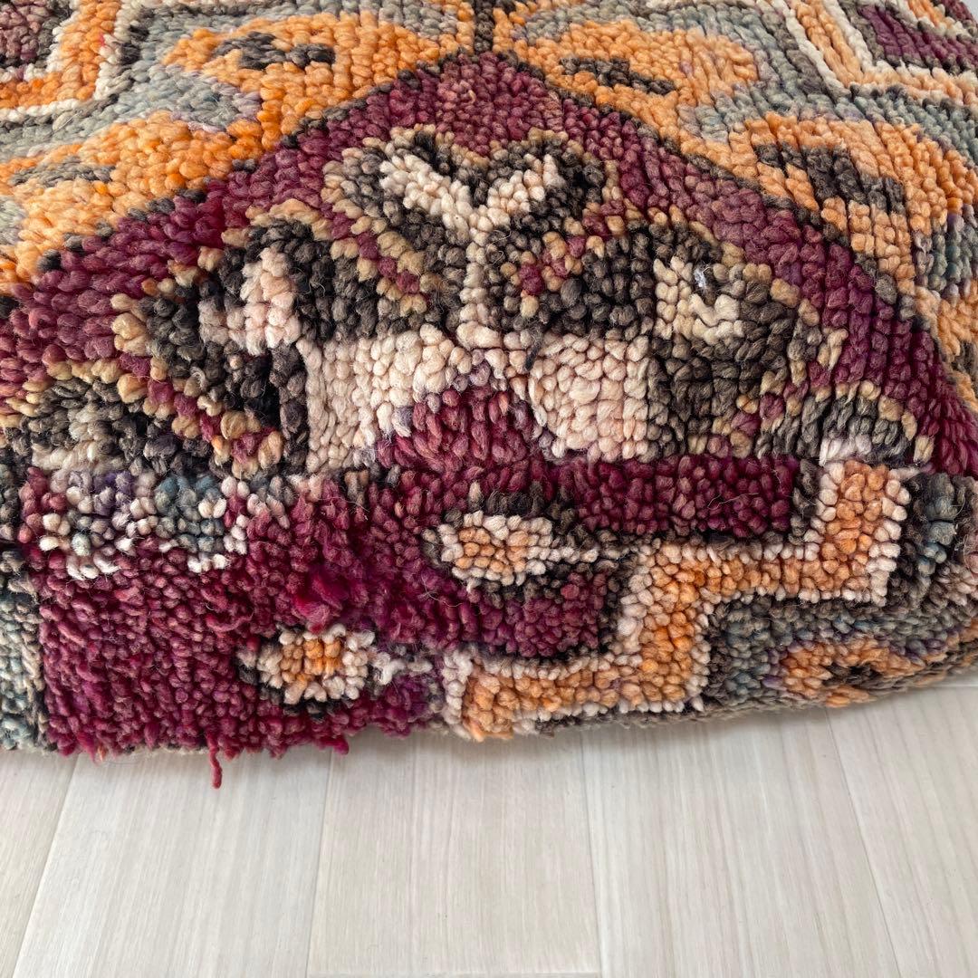 モロッコプフ　プフ　オットマン　クッション　ビンテージ　プシャドラグ　ベルベル