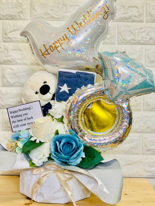 balloonギフト　卓上　ブーケ　タオル