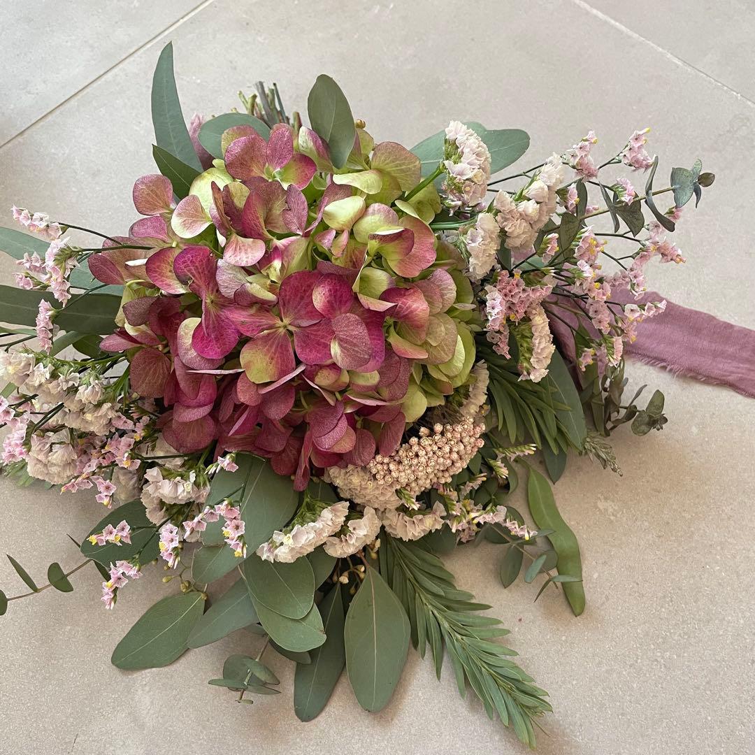 13.アンティーク紫陽花スワッグ