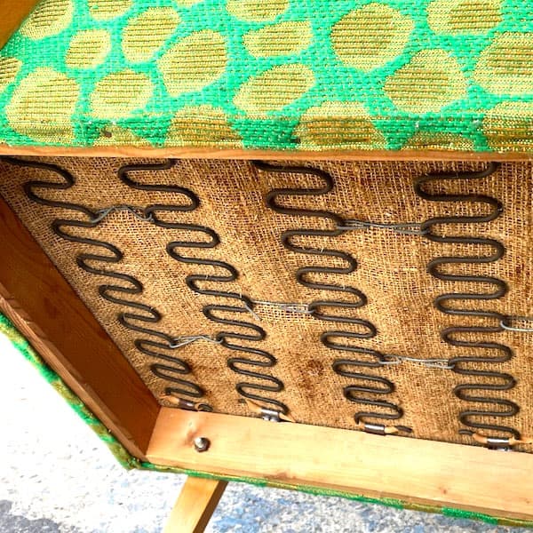 ビンテージ　アームチェア　イージーソファ　カフェチェア　1Pソファ　ファブリック