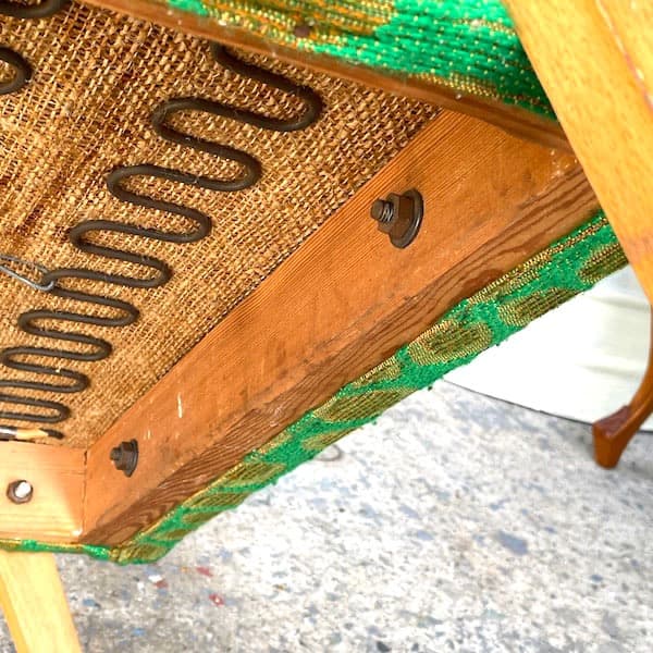 ビンテージ　アームチェア　イージーソファ　カフェチェア　1Pソファ　ファブリック