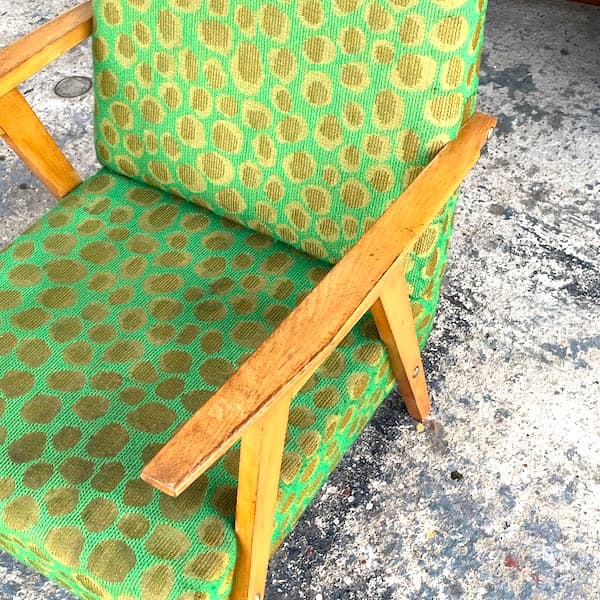 ビンテージ　アームチェア　イージーソファ　カフェチェア　1Pソファ　ファブリック