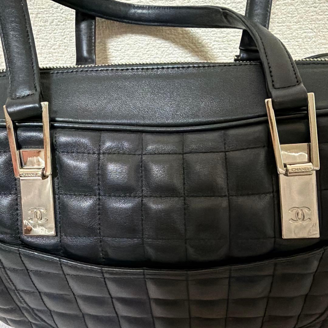 (美品)CHANEL ブラック ハンドバッグ キルティング　ノベルティ