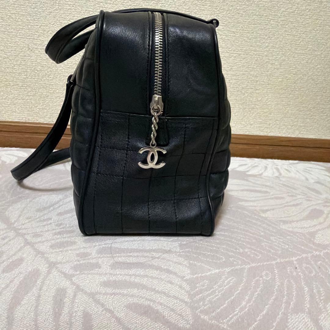 (美品)CHANEL ブラック ハンドバッグ キルティング　ノベルティ