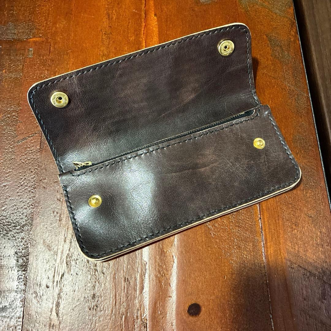 本革　財布　オールレザー　手縫い　レザークラフト ハンドメイド
