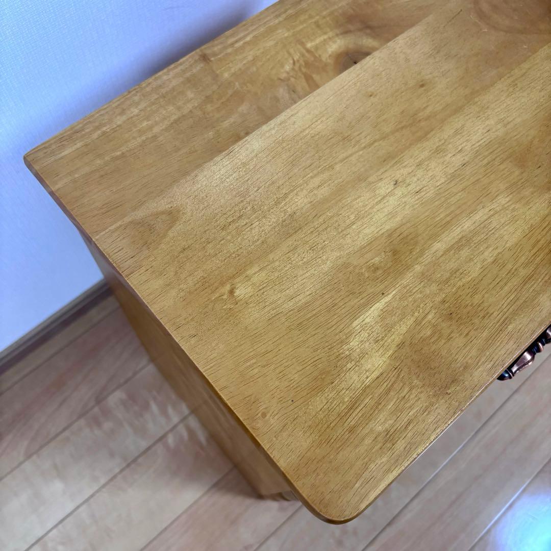 木製チェスト 5段 引き出し収納 小物収納 コンパクト アンティーク調 タンス