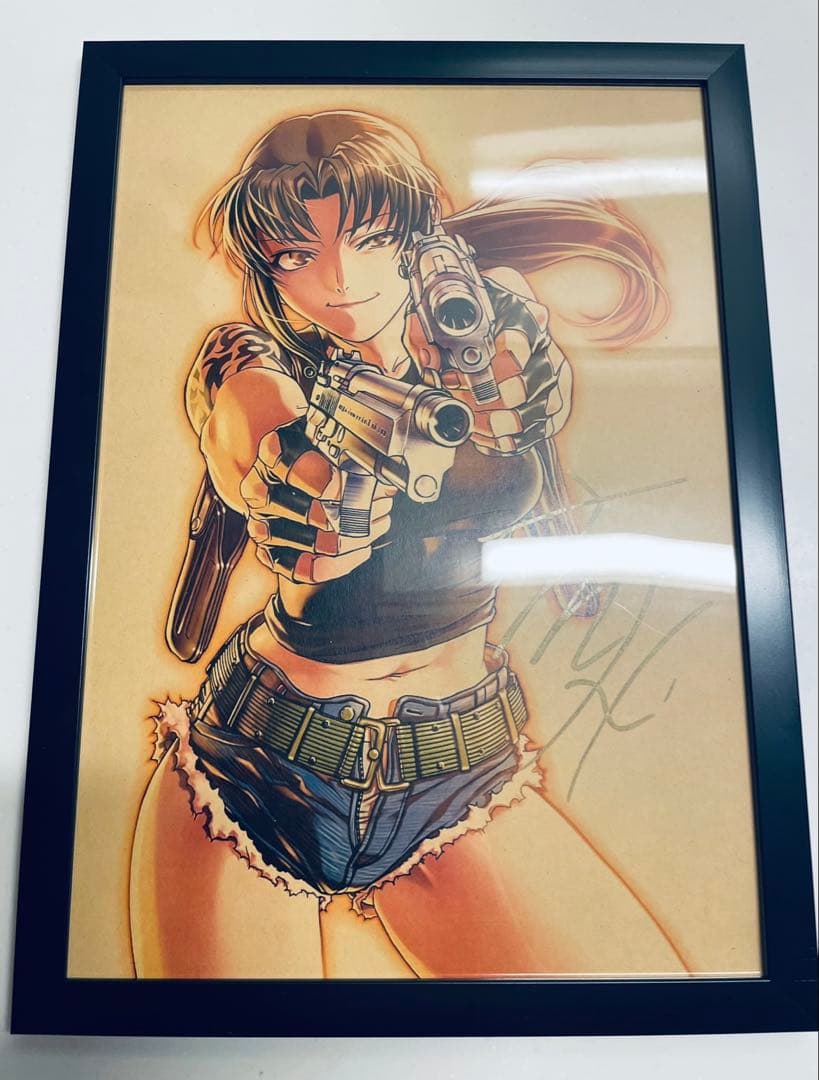 【100枚限定】サンデーGX ブラックラグーン 広江礼威 直筆サイン 額縁付き