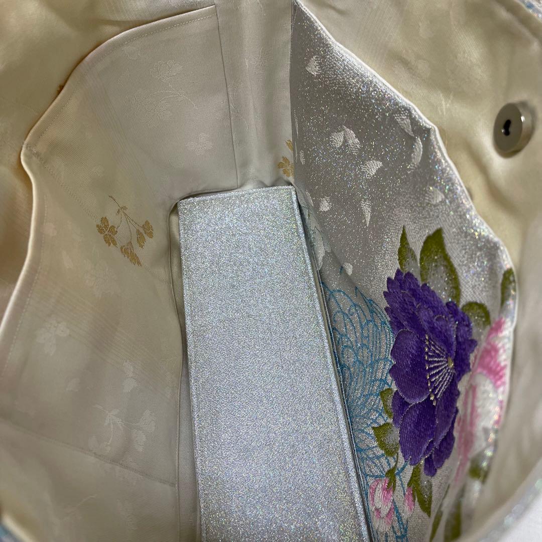 ❷帯リメイクバッグ高級 正絹袋帯︎︎✦︎乱菊︎︎✦︎花✿大size(Dカン・底板付き)