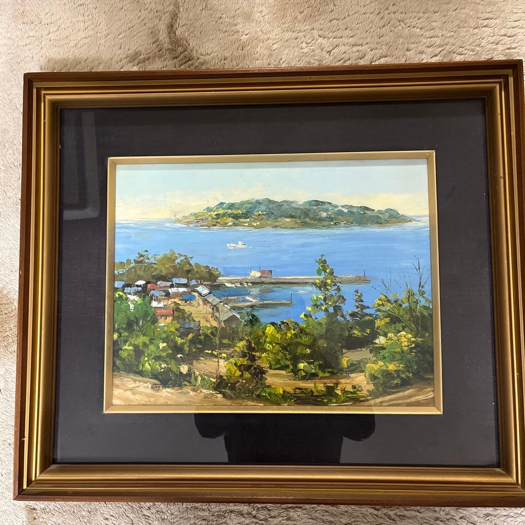 風景画 油彩画 松井貞人　唐泊