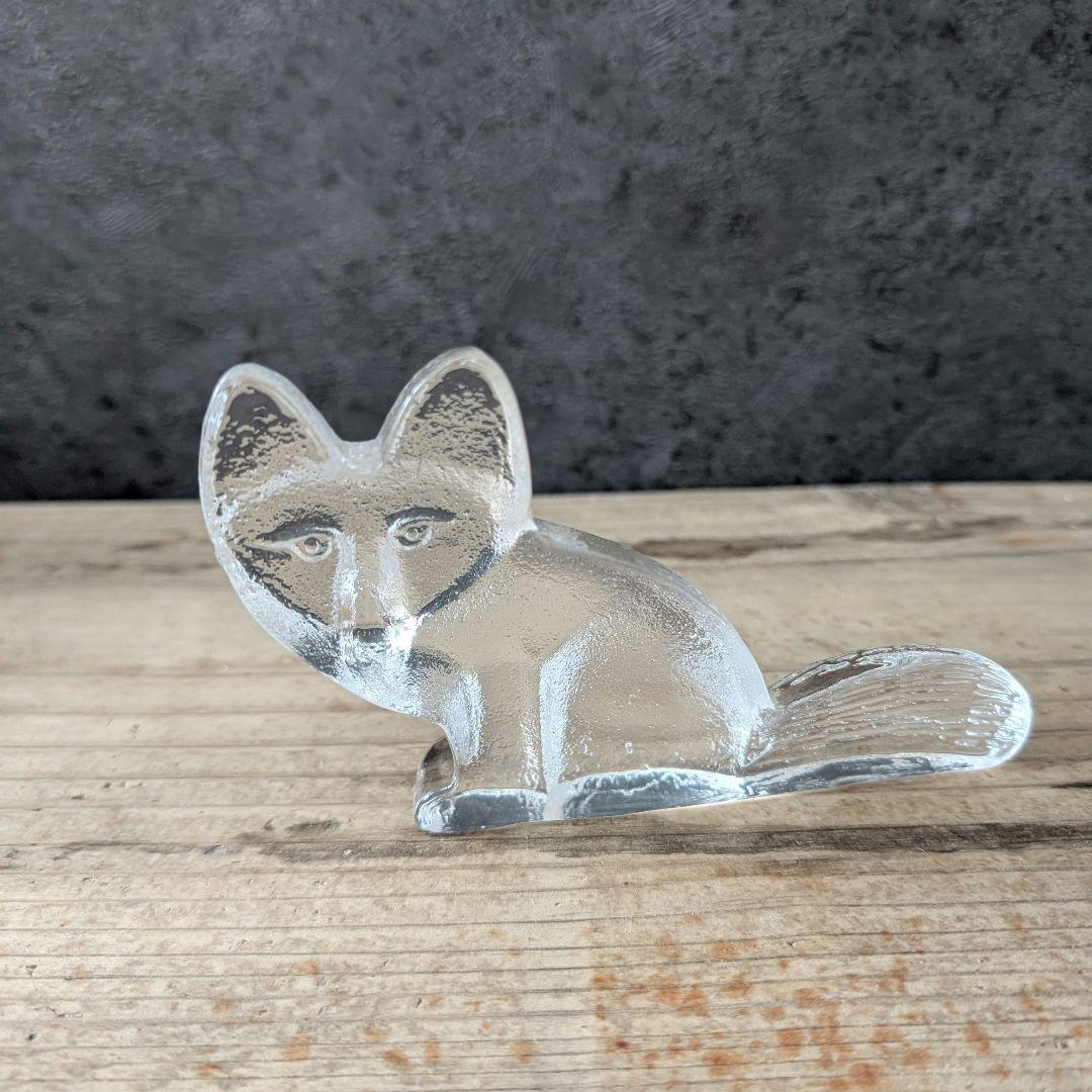  Krona Lisa Larson リサ・ラーソン ガラス キツネ