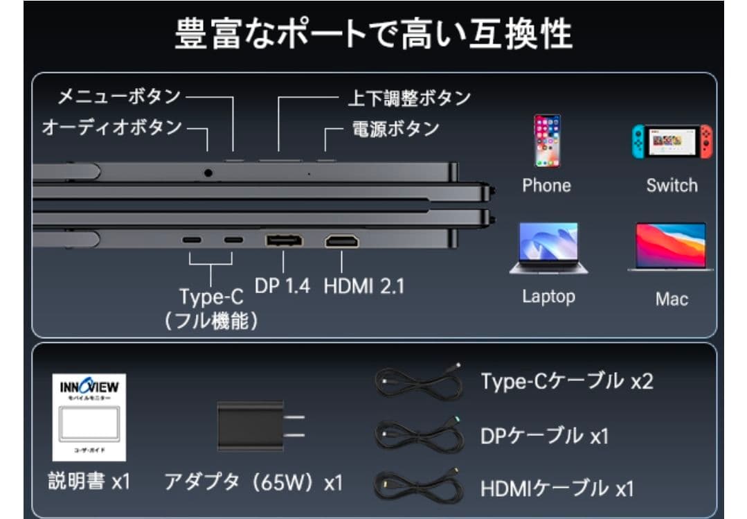 新品・未開封 27インチ モバイルモニターInnoView 2K 320Hz